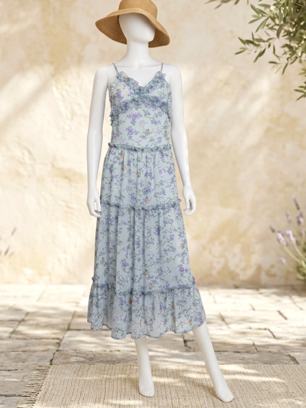 Charlie Paige Ruffles and Romance Floral Maxi NWT Size Medium